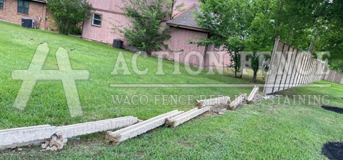 Concrete-fence demolition and removal