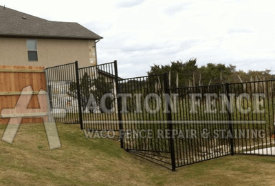 Custom ornamental wrought iron fence