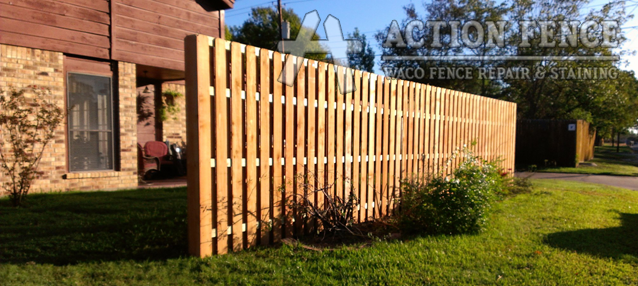 Shadowbox privacy fence