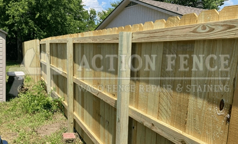 Six-foot treated pine privacy fence