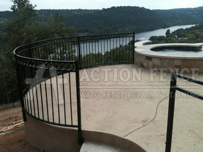 Wrought iron handrails for outdoor steps